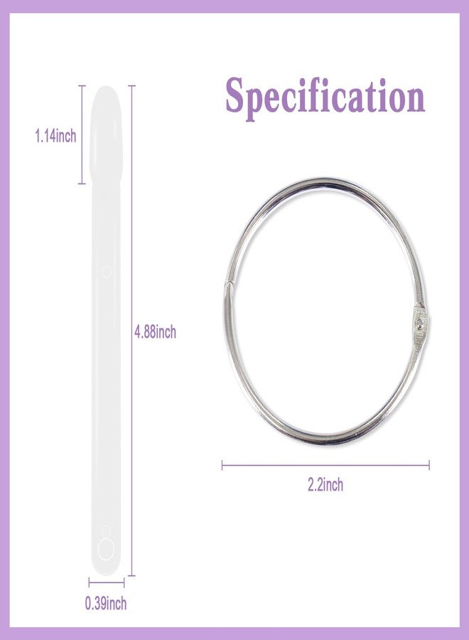 لازا، 100 قطعة من أعواد عينات طلاء الأظافر، معبأة في علبة مع حلقة وملصقات مرقمة، لعرض ألوان طلاء الأظافر، نصائح للتدريب، أعواد عينات بيج طبيعي، مستلزمات اختبار الأظافر لفنيي الأظافر - بيضاوي - Image 3